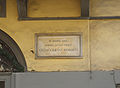 Commemorative plaque in Florence, Italy