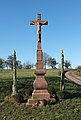 Wegekreuz (datiert 1772 und 1874) nahe Gundershoffen-Eberbach, Elsass