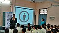 Swapnil Karambelkar addressing Students about Creative Commons