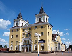 Station building of Bakhmach-Pasazhyrsky railway station