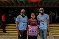 The librarian with the highest number of contributions at Nimbe Adeipe library, FUNAAB flanked by the grantee: Ayokanmi oyeyemi and president of Wikinedia Nigeria: Olaniyan Olushola