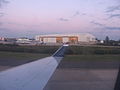 US Airways hangar at Charlotte Douglas International Airport viewed from Runway 18R.