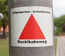 Radwegmarkierung Bocklbahnweg