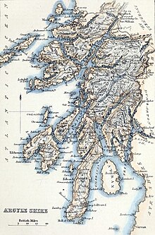 An illustrated map of a small section of coastline.