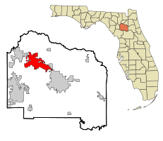 Location of Alachua in Alachua County, Florida.