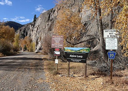 Signs at the start of the road in Lake City