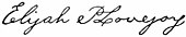 signature d'Elijah Parish Lovejoy