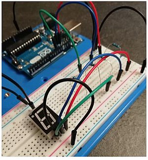 Collegamenti del display sulla breadboard