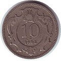 10 heller en nickel (revers), type 1895