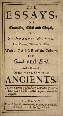 sir francis bacon essays of truth summary