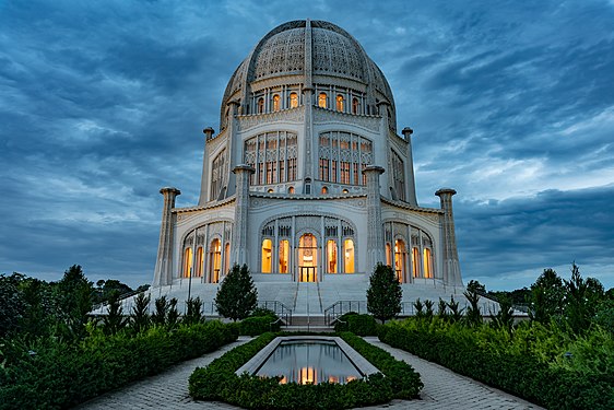 Świątynia bahaistyczna w Wilmette w stanie Illinois, USA, autor: Michael Stone