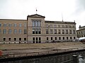 Neues Museum Die Fassade des Neubaus an der Spreeseite im Herbst 2009