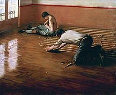 Raspadores de chão (1894), Gustave Caillebotte, Brooklyn Museum em Nova Iorque