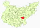 Расположение муниципалитета Кампильо-де-Льерена на карте провинции