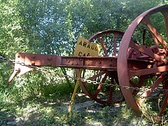 Old plow machine in Central Cortada.