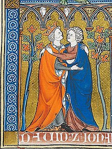 David and Jonathan,
"La Somme le Roy", 1290; French illuminated ms (detail); British Museum David and Jonathan.jpg