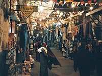 Esna Tourist bazaar at night