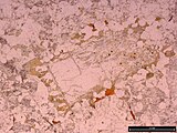 cordierite in sample CV-142 from the Strathbogie S-type Granite, Australia.