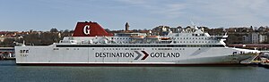 M/S Visby i Visby hamn, april 2009.