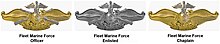 FMF insignia for USN: Officer, Enlisted, and Chaplain Fleet Marine Force insignia authorized for US Naval personnel.jpg