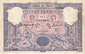 Aranyérmére váltható 100 frankos francia bankjegy (1906).