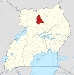 Расположение района в Уганде