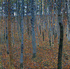 Gustav Klimt : Forêt de hêtres, 1902.