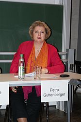 Petra Guttenberger von der CSU bei einer Veranstaltung vom AK-V, der Piratenpartei und Anderen