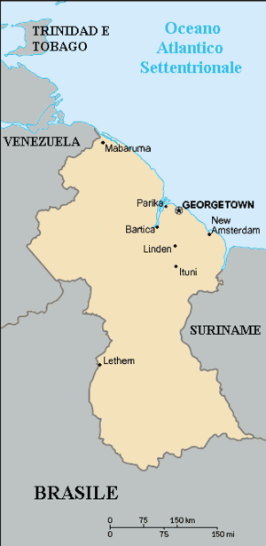 Guyana mappa