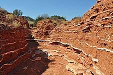 Gypsum veins in Caprock Canyons State Park and Trailway, Texas