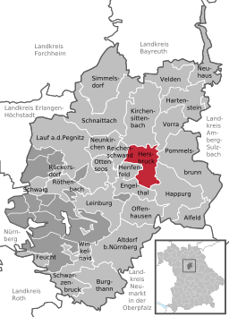 Läget för Hersbruck i Landkreis Nürnberger Land