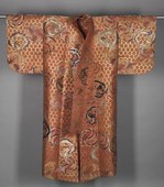 Robe; early 1700s; silk and brocaded metal thread; overall: 139.7 × 133.3 cm; Cleveland Museum of Art