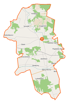 Mapa lokalizacyjna gminy Joniec