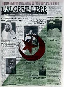 Front page of the L'Algerie Libre newspaper