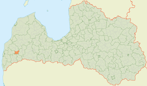 Калвенская волость на карте
