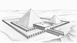 Hendzser piramiskomplexumának rekonstruált képe