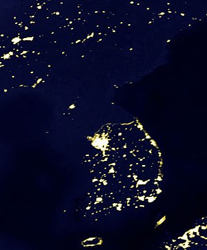 Satellite picture displaying the Korean penins...