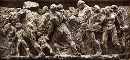 The Fugitives (c. 1850–52), plaster, 32.2 x 45.8 cm., Musée d'Orsay, Paris