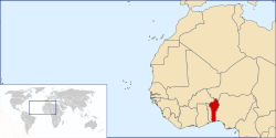 Location of Benin