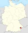 Tyskland, beliggenhed af Rottal-Inn markeret