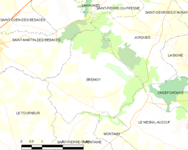 Mapa obce Brémoy