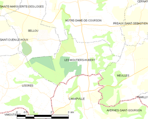 Poziția localității Les Moutiers-Hubert