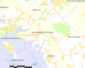 Poziția localității Sainte-Reine-de-Bretagne