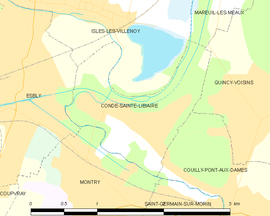 Mapa obce Condé-Sainte-Libiaire