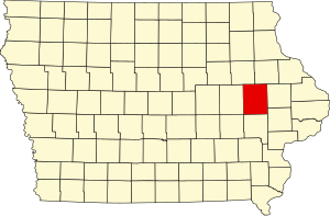 Карта штата Айова с указанием округа Линн