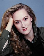 Photo of Meryl Streep in the late 1970s.