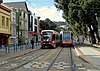 N Judah trains at Duboce and Church, 2018