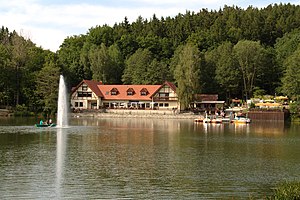 Blick zur Gaststätte