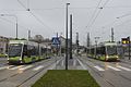 Solaris Tramino 3002 und 3003 an der Endhaltestelle Kanta der Linien 1 und 2 (2016)