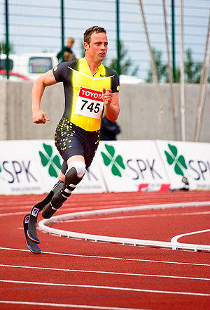 English: South African Paralympic runner Oscar...